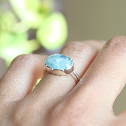 Anillo aguamarina