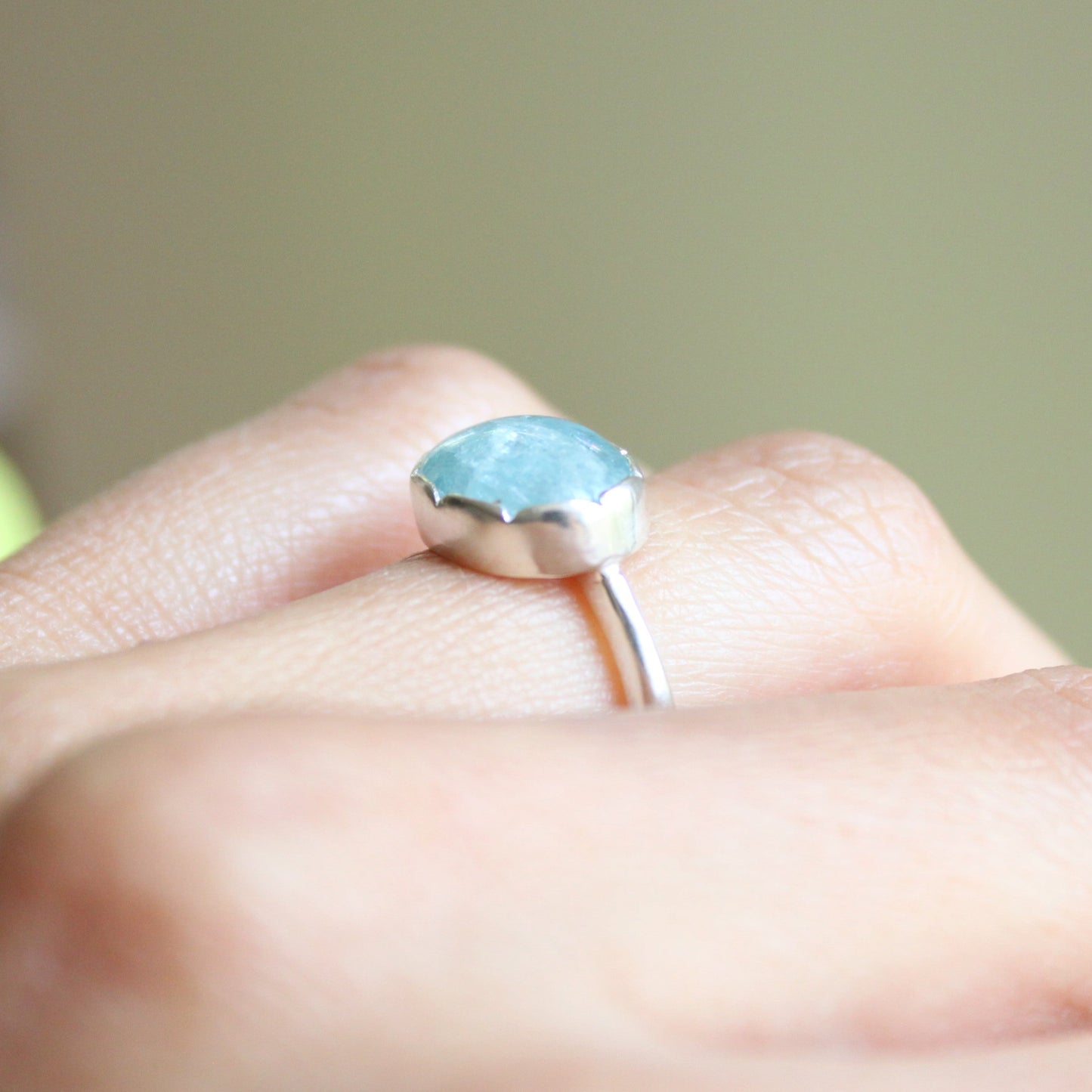 Anillo aguamarina