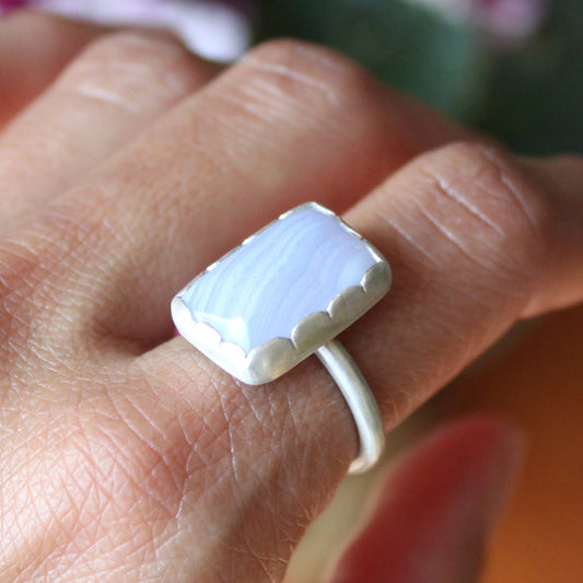 Anillo ágata blue lace